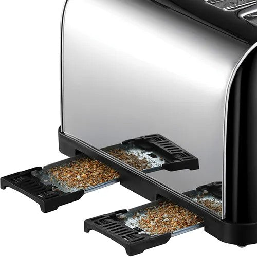 Russell Hobbs Stainless Steel 4-Slice Toaster - Black |  28360