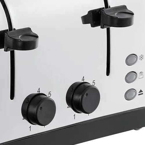 Russell Hobbs Stainless Steel 4-Slice Toaster - Black |  28360