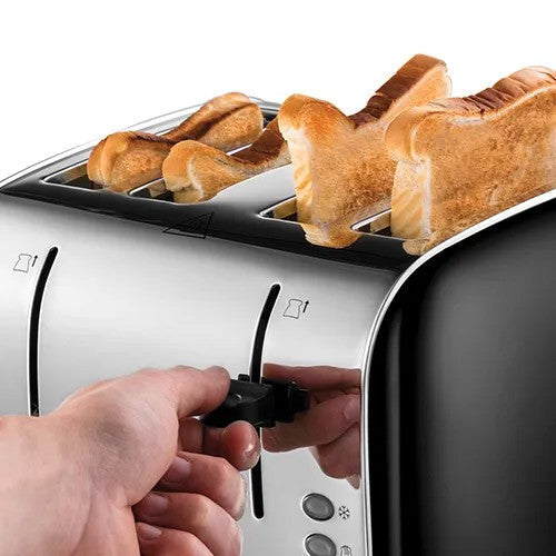 Russell Hobbs Stainless Steel 4-Slice Toaster - Black |  28360