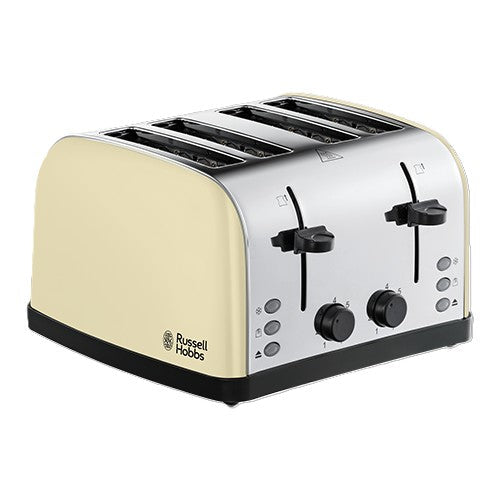 Russell Hobbs Stainless Steel 4-Slice Toaster - Cream | 28363