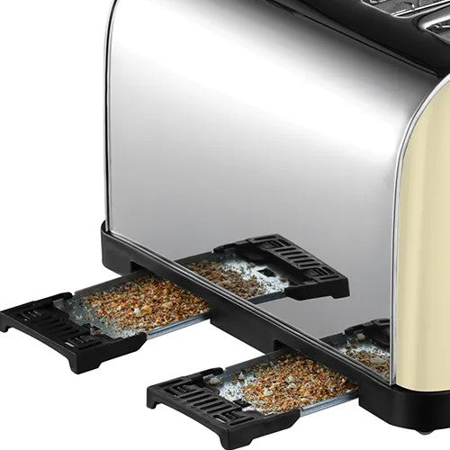 Russell Hobbs Stainless Steel 4-Slice Toaster - Cream | 28363