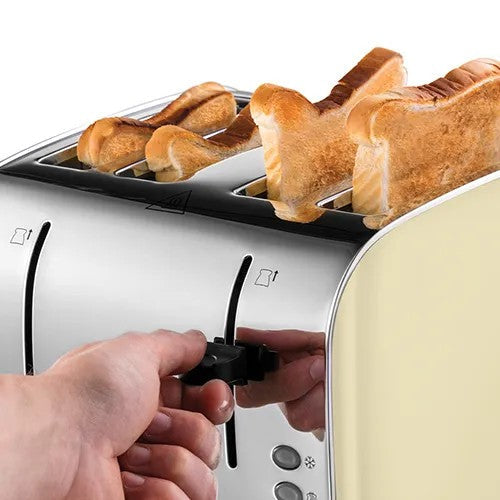 Russell Hobbs Stainless Steel 4-Slice Toaster - Cream | 28363