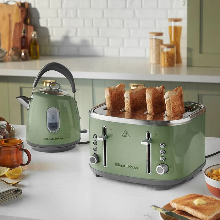 Russell Hobbs Stylevia 4-Slice Toaster - Sage Green | 26294