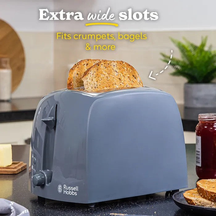 Russell Hobbs Textures 2-Slice Toaster - Grey | 21644