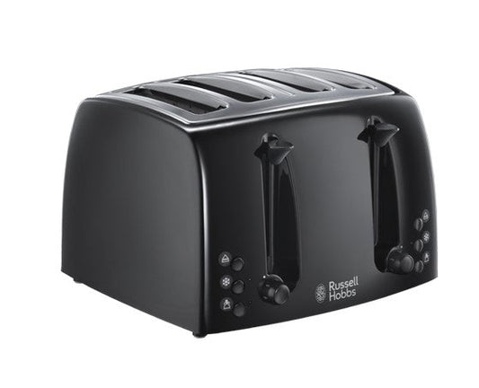 Russell Hobbs Textures Black 4-Slice Plastic Toaster | 21651