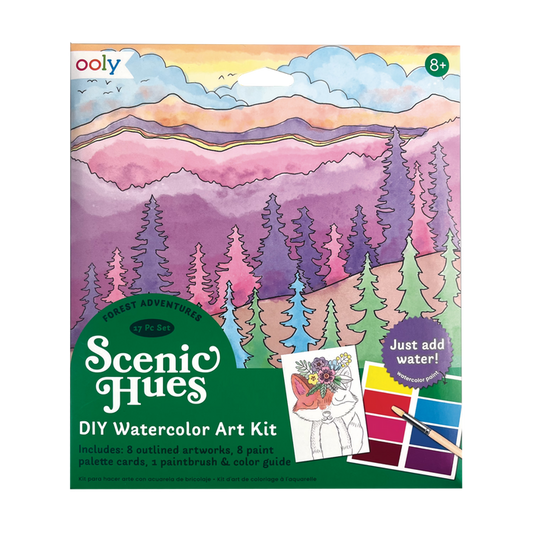 Forest Adventure Scenic Hues DIY watercolor art kit packaging front