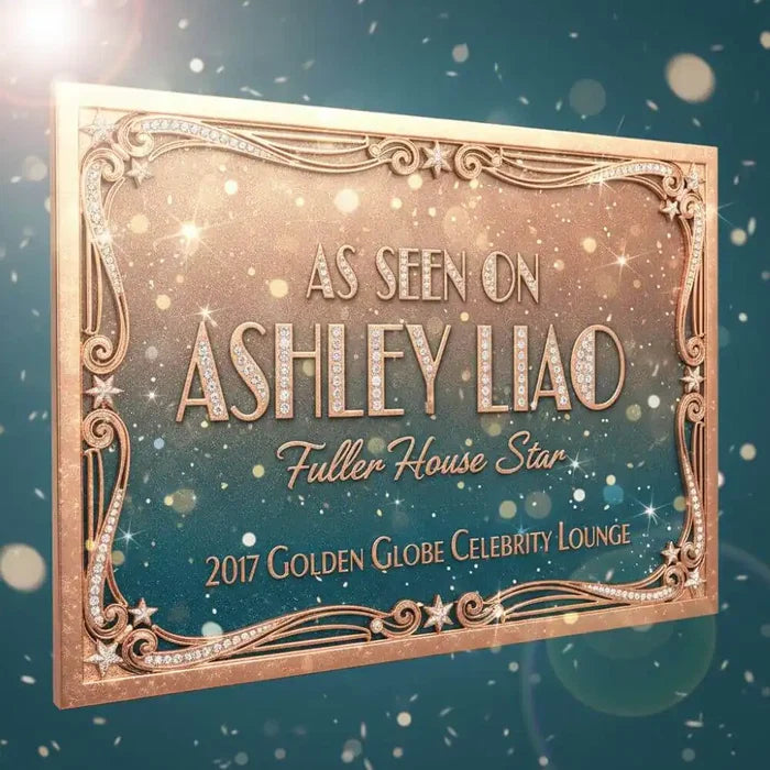 As Seen On Ashley Liao Fuller House Star 2017 Golden Globe Celebrity Lounge sign