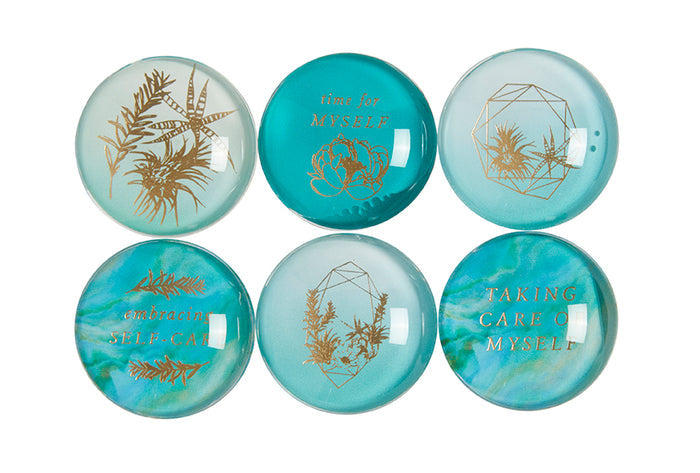 Self-Care Glass Magnet Set (Set of 6)