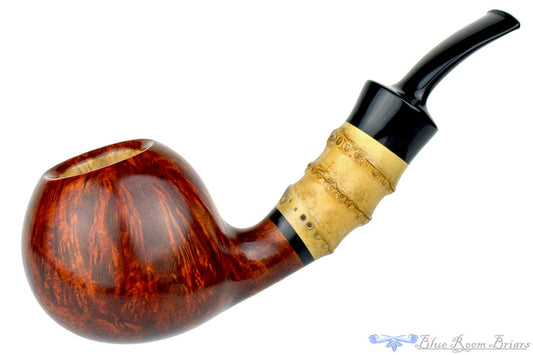 Blue Room Briars is proud to present this Sergey Cherepanov Pipe 1/2 Bent Bamboo Apple