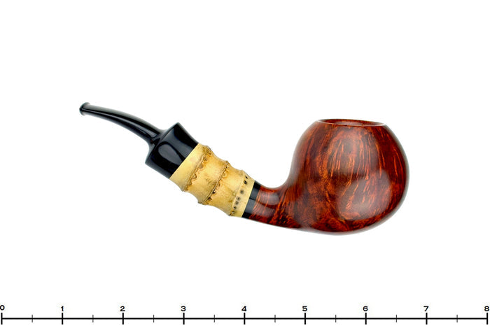 Blue Room Briars is proud to present this Sergey Cherepanov Pipe 1/2 Bent Bamboo Apple