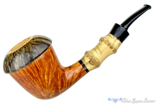 Blue Room Briars is proud to present this Sergey Cherepanov Pipe Calabash with Bamboo