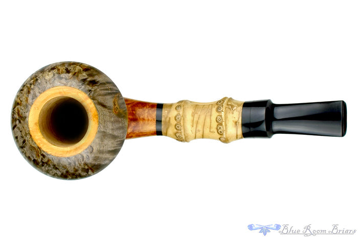 Blue Room Briars is proud to present this Sergey Cherepanov Pipe Calabash with Bamboo