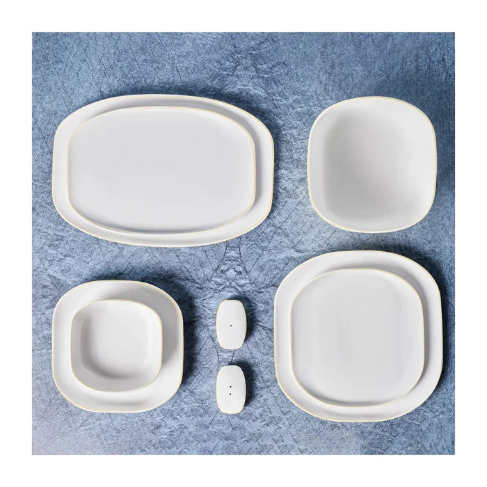 Service de table Karaca Streamline Plato pour 12 personnes, 59 pièces, New Generation Bone