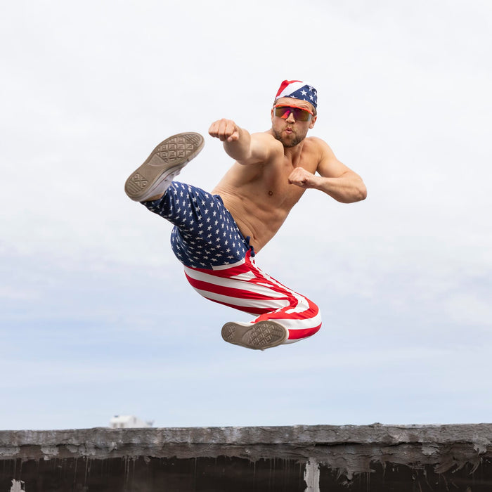 RSVLTS RSVLTS Americana "(USA Flag Pants - Napoleon inspired)" _ Performance Joggers Americana "(USA Flag Pants - Napoleon inspired)" _ Performance Joggers