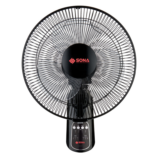 black wall fan with remote