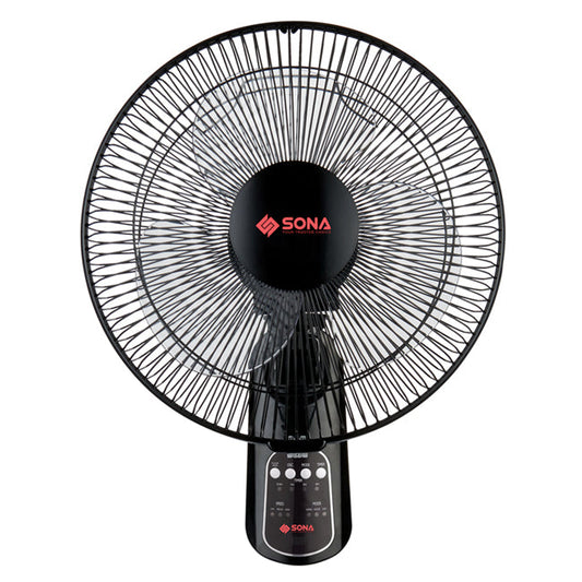 black wall fan with remote