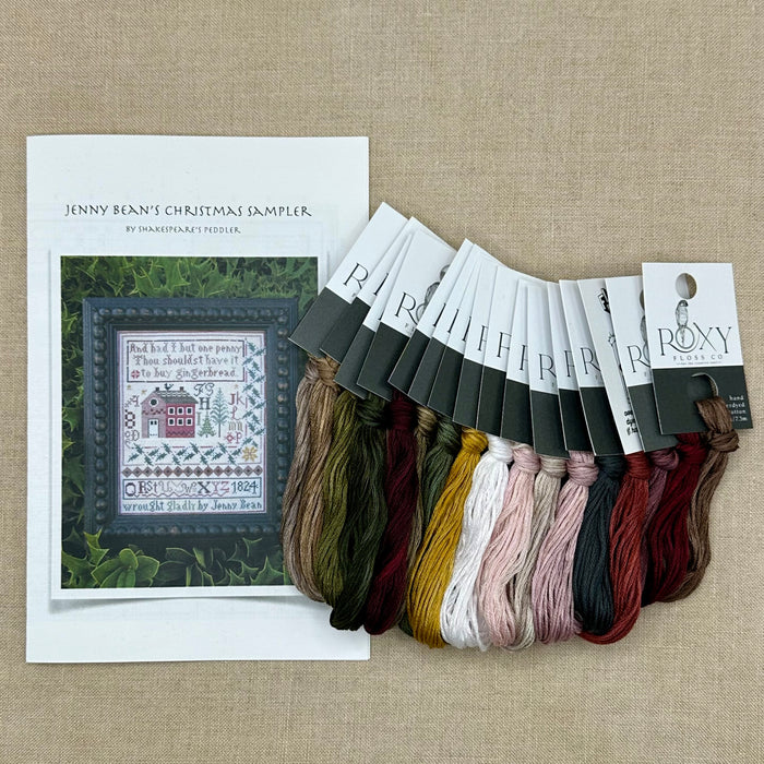 Shakespeare's Peddler - Jenny Bean's Christmas Sampler - Booklet Chart and/or Roxy Floss Conversion