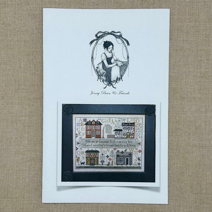 Shakespeare's Peddler - Jenny Bean's Friendship Sampler - Booklet Chart and/or Roxy Floss Conversion
