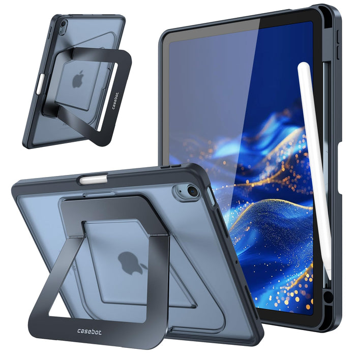 Shockproof Case for iPad Air 11 (M4/M3/M2 Chip) w/Multi-Angle Kickstand, Slim Frosted Back Cover | Fintie
