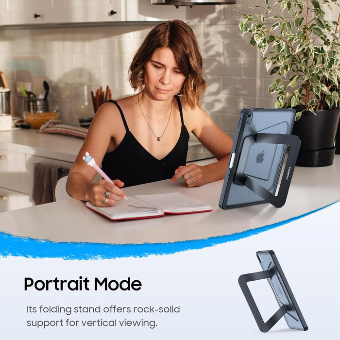 Shockproof Case for iPad Air 11 (M4/M3/M2 Chip) w/Multi-Angle Kickstand, Slim Frosted Back Cover | Fintie