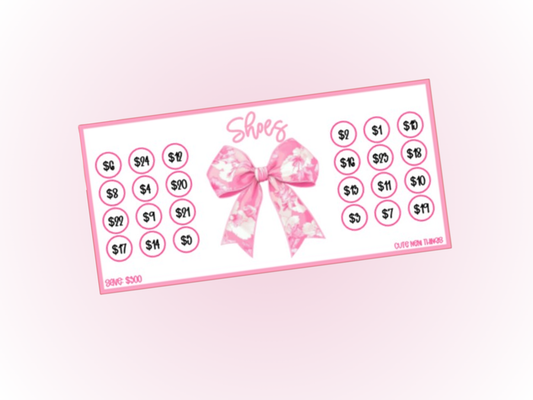 Shoes | Savings Insert or Cash Envelope | Pink Chinoiserie | 300