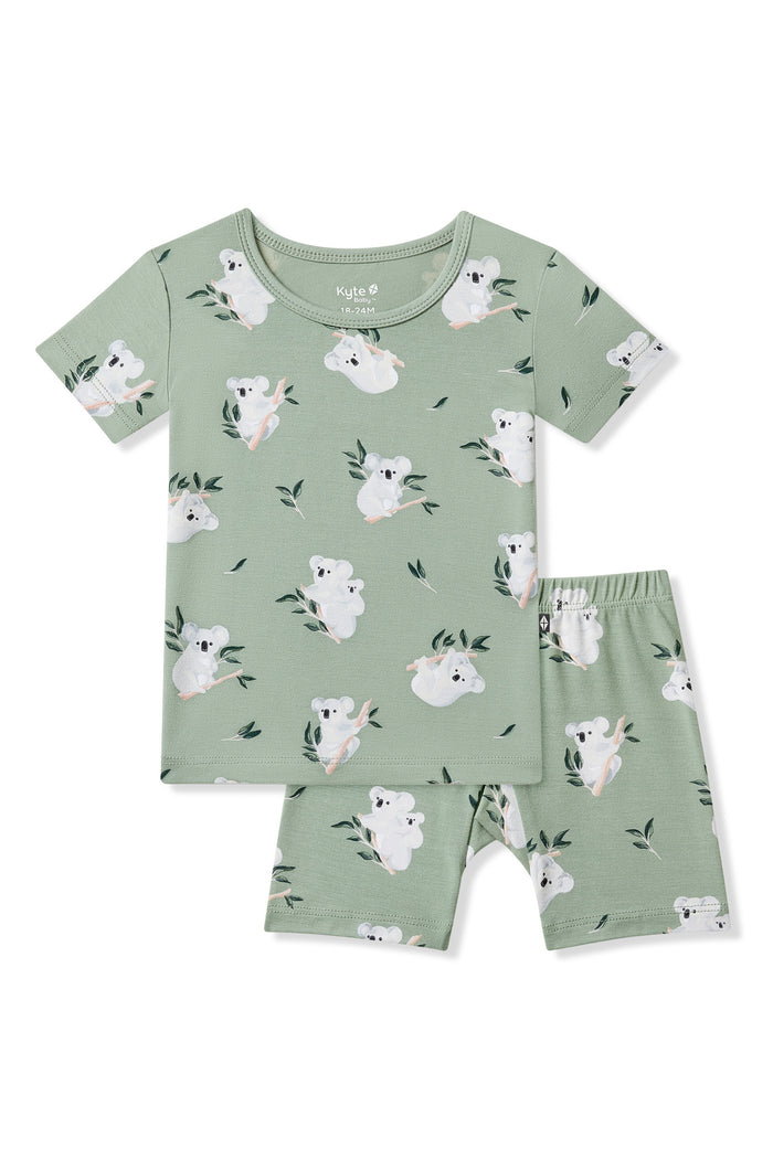 Product photo of the Short Sleeve Pajamas in Koala on a white surface