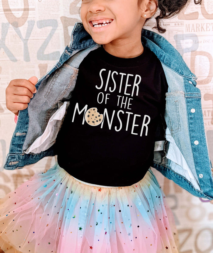 "Sibling of the Monster" Cookie Brother Sister Family T-Shirt