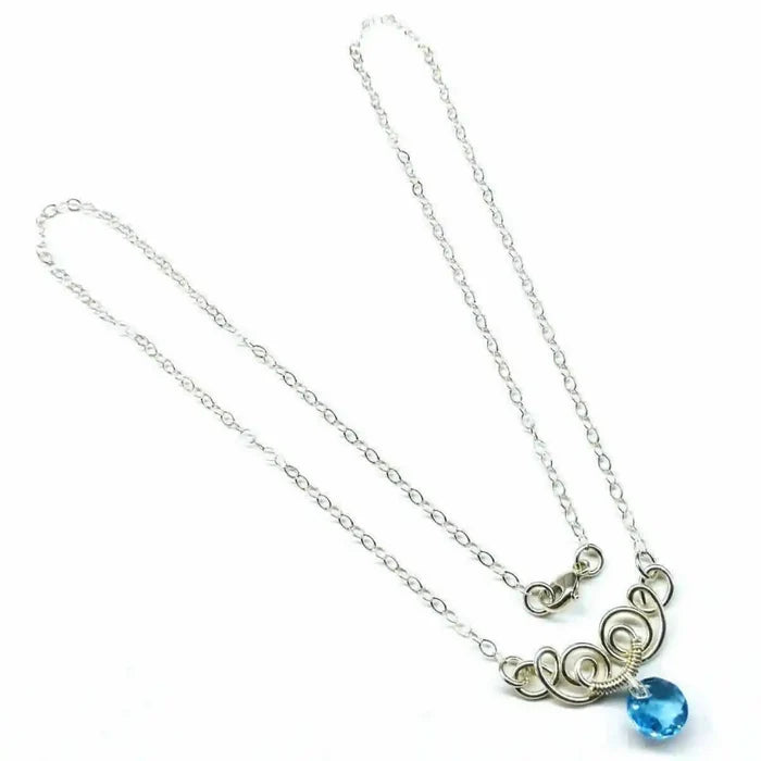 AMD1044Sterling Silver Sculpted Wire Jewelry Crystal NecklaceJewelryNecklace$ 47.00Alexa Martha Designs