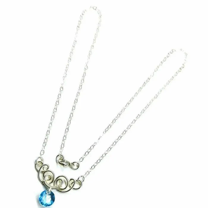 AMD1044Sterling Silver Sculpted Wire Jewelry Crystal NecklaceJewelryNecklace$ 47.00Alexa Martha Designs