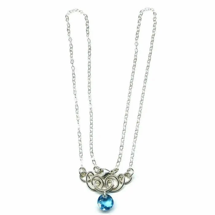 AMD1044Sterling Silver Sculpted Wire Jewelry Crystal NecklaceJewelryNecklace$ 47.00Alexa Martha Designs