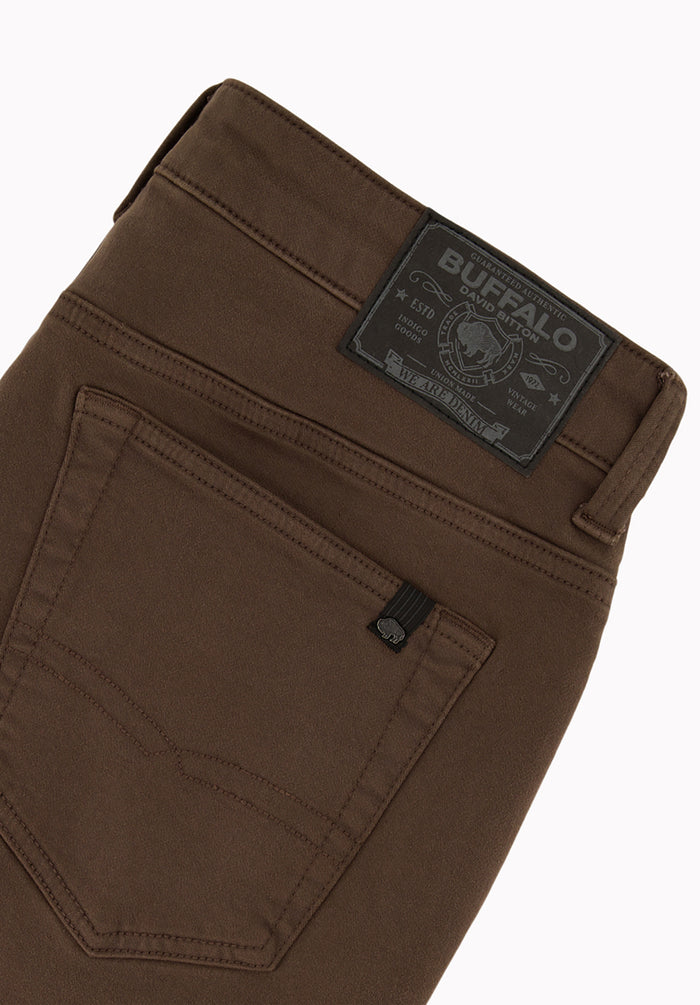 Six Men's Straight Freedom Flex Pants, Chocolate Martini - BM22939