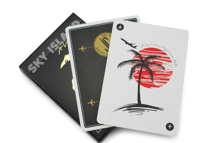 Sky Island Black Playing Cards by The Blue Crown