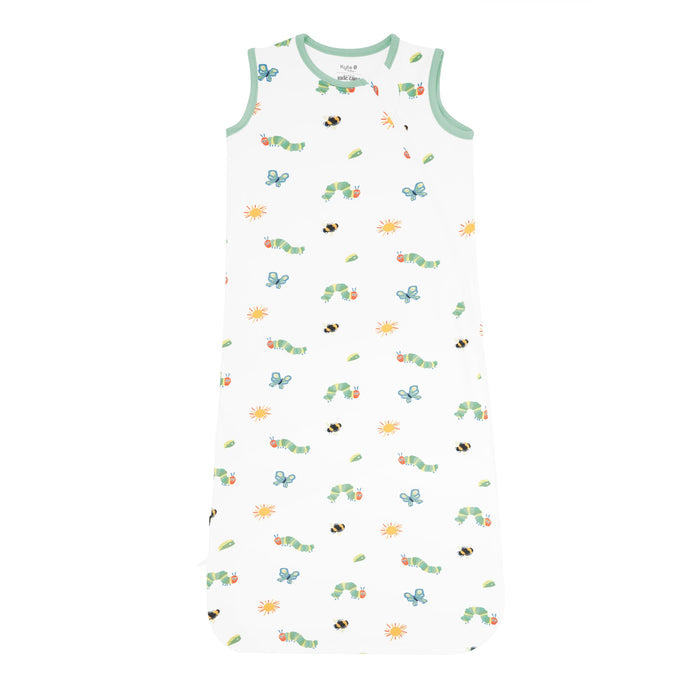 Flat lay photo of Kyte Baby 0.5 TOG Sleep Bag in The Very Hungry Caterpillar™ and Friends