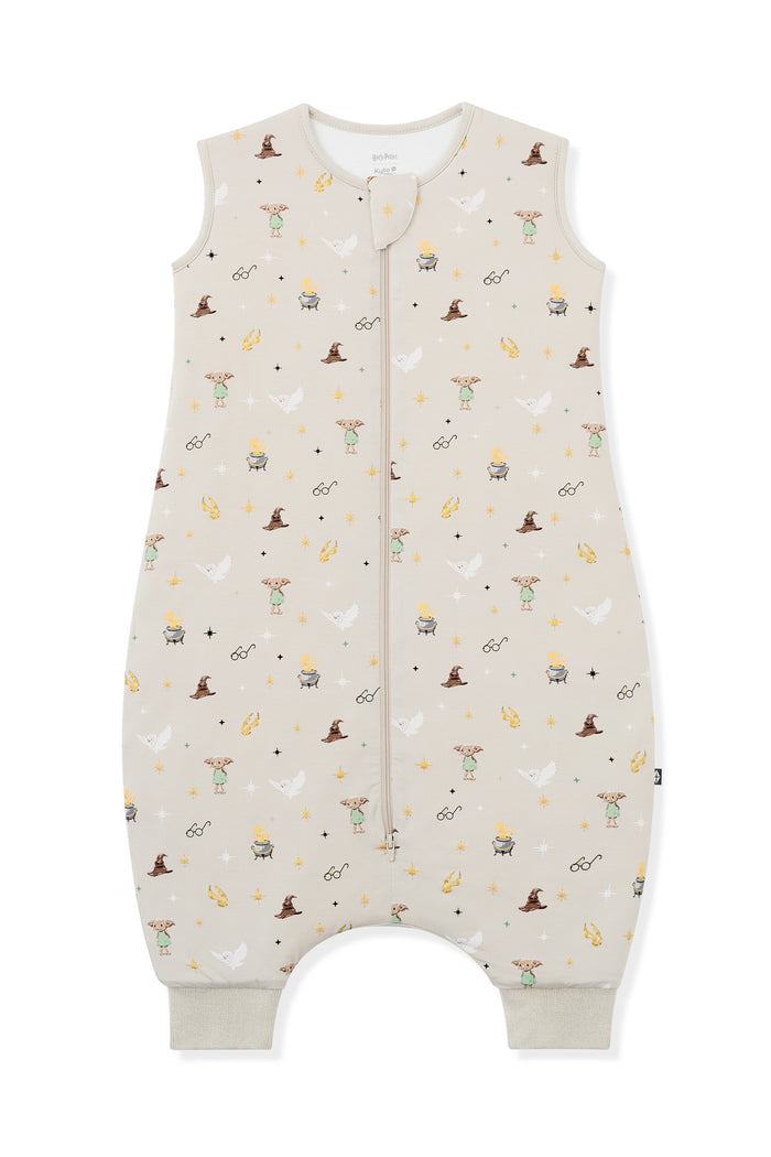 Harry Potter pattern print on beige sleep bag walker on a white background