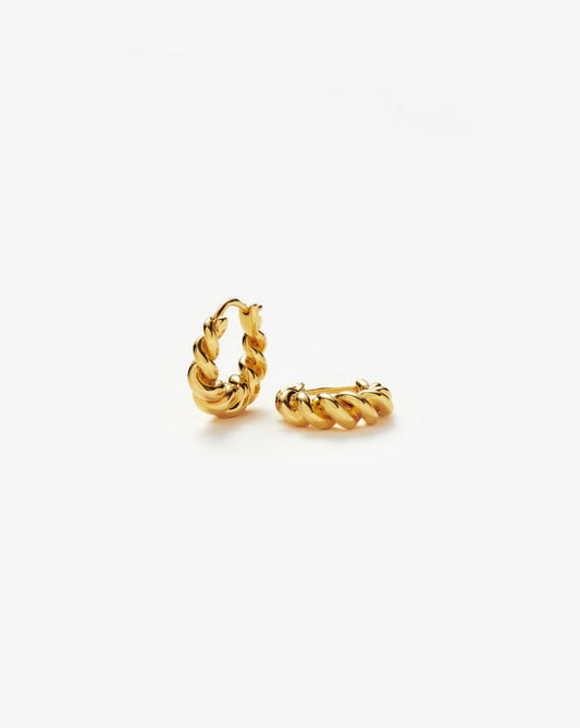 Mini Tidal Hoop Earrings | 18ct Gold Plated Vermeil Earrings Missoma