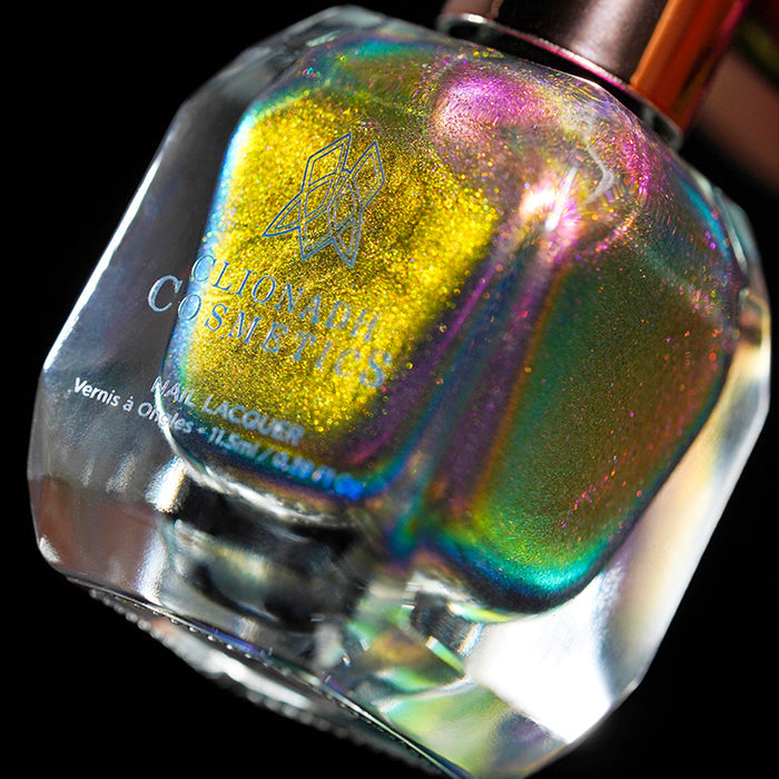 Macro shot of Smoulder Lite Nail Lacquer bottle