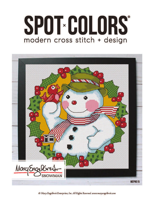 Snowman Wreath Counted Cross Stitch Leaflet