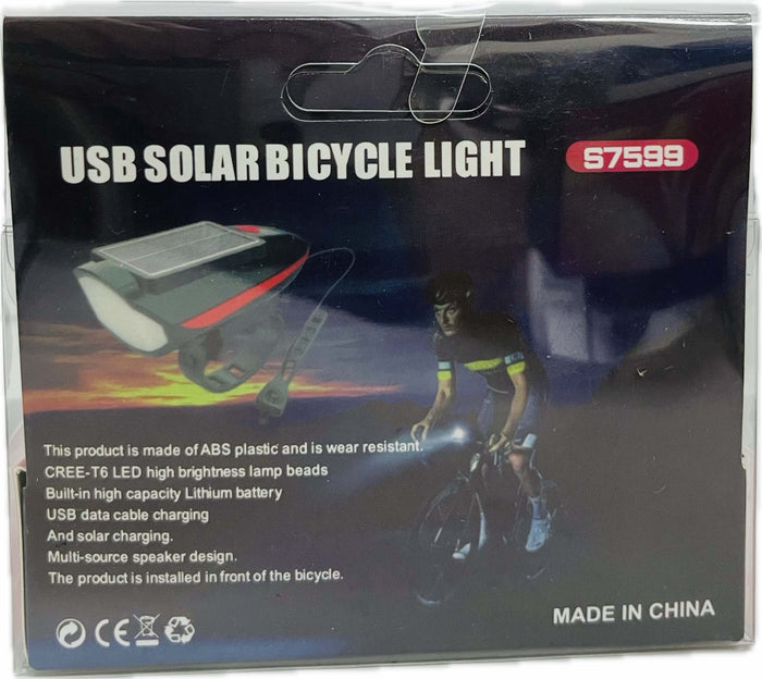 Solar USB Bicycle Light