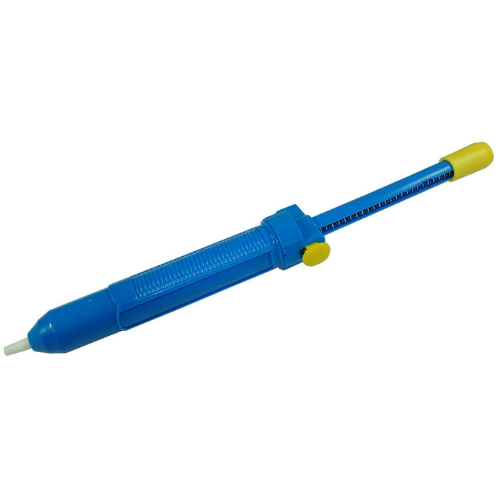 Solder Sucker Desoldering Pump, Plastic, 215mm Long Designed in color blue and yellow plastic, has anti-skid design so it is easy to hold and use-50B366Q Hannah's Variety Store