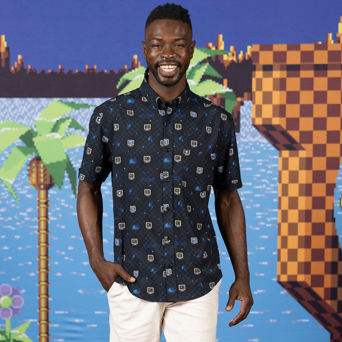 RSVLTS Sonic Short Sleeve Shirt Sonic the Hedgehog "Power-Up" – KUNUFLEX Short Sleeve Shirt Sonic the Hedgehog "Power-Up" – KUNUFLEX Short Sleeve Shirt