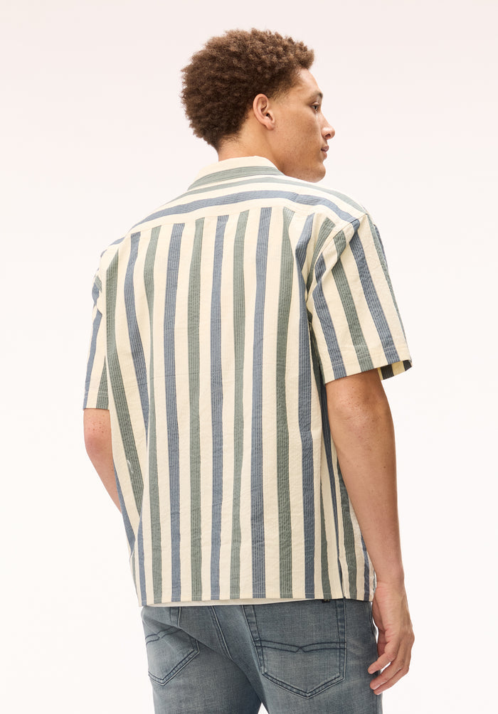 Buffalo Men Shirts White Woven Woven Short Sleeve Camp Collar Short Sleeve