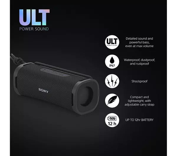 Sony ULT FIELD 1 Wireless Bluetooth Portable Speaker SRSULT10B Black Black