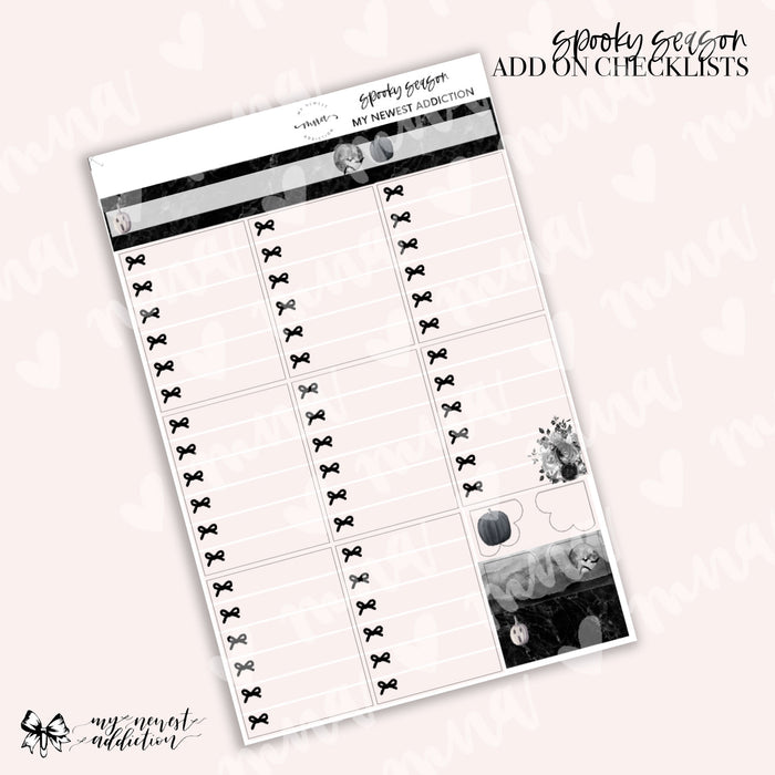 Add On Checklists
