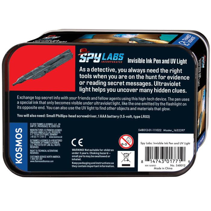 Spy Labs: Invisible Ink Pen and UV Light  Thames & Kosmos