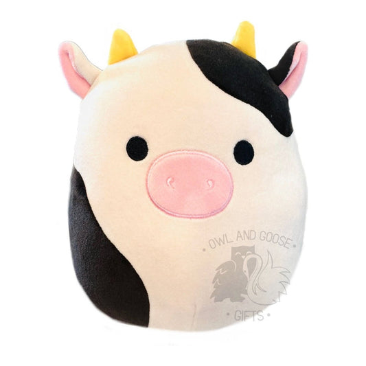 Squishmallow 8 Inch Connor the Cow Plush Toy - Owl & Goose Gifts
