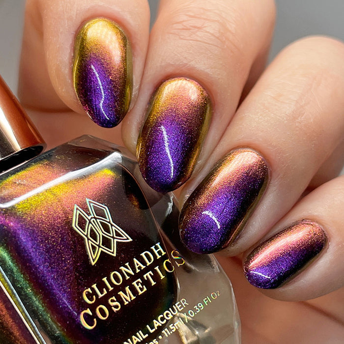 Close up of nails done with Flame-Blown nail lacquer on fair skin tone.