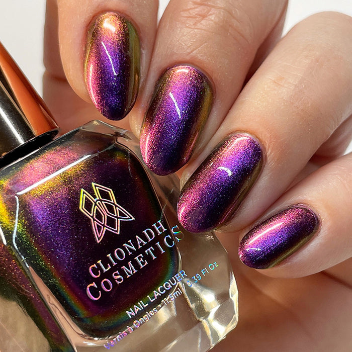 Close up of nails done with Flame-Blown nail lacquer on fair skin tone.