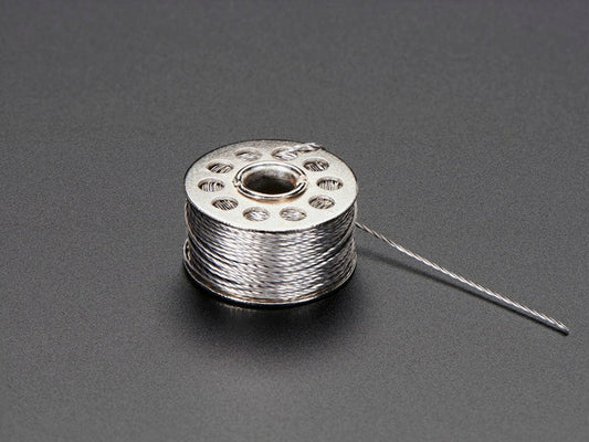 Stainless Medium Conductive Thread - 3 ply - 18 meter/60 ft by The Pi Hut - The Pi Hut