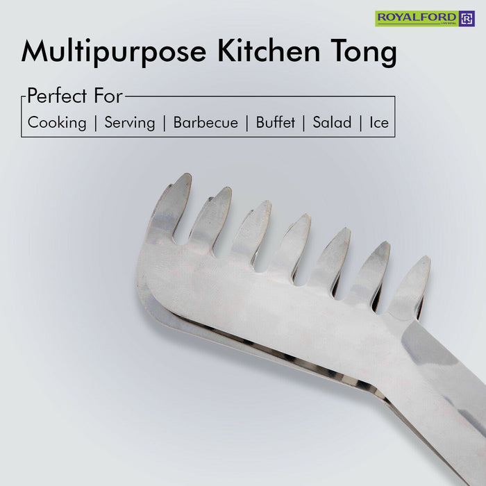 Stainless Steel Serving Tongs By Royalford Royalford