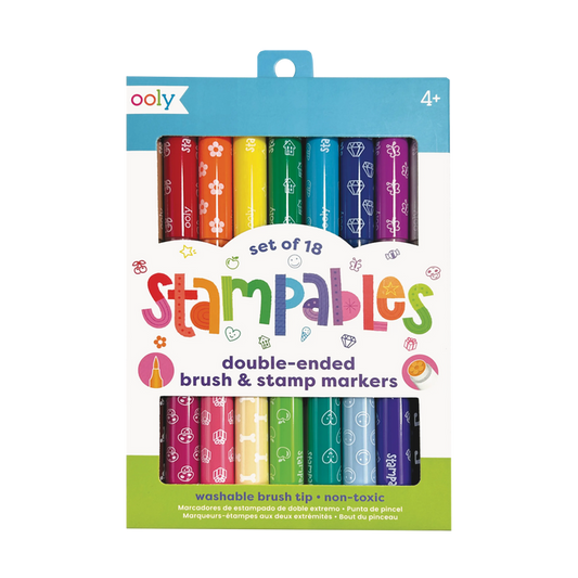 Stampables Double-Ended Stamp & Brush Markers front of packaging